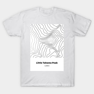 Little Tahoma Peak Topographic Map T-Shirt